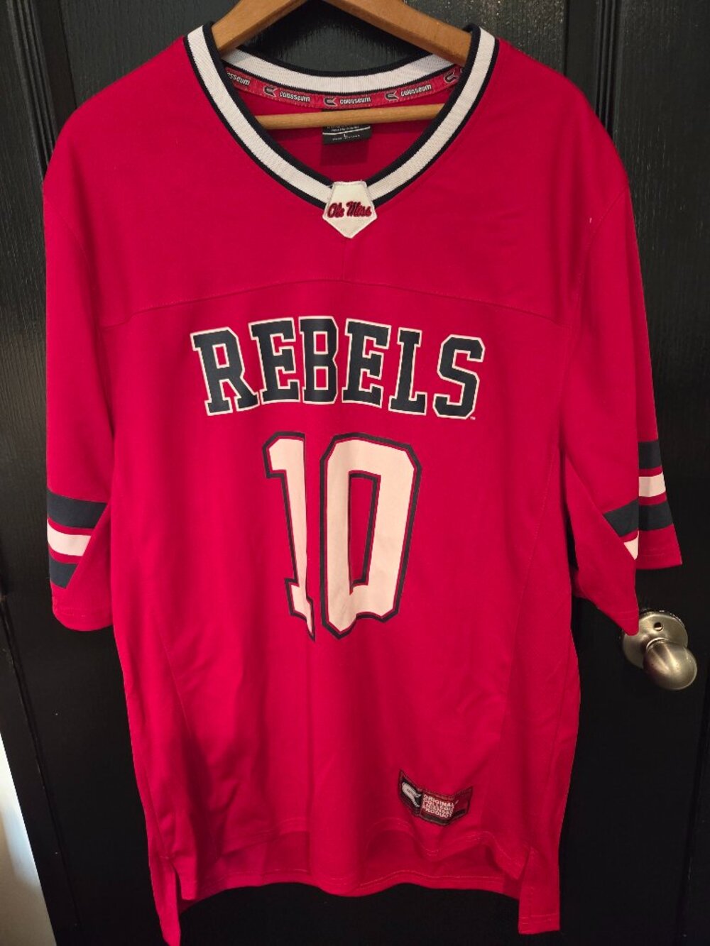 Ole Miss Rebels Colosseum NCAA Jersey #10 Size L Hotty Toddy